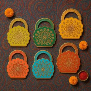 Designer Handbag Style Shagun Envelope – Traditional Look (Pack of 25)