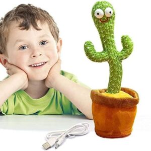 LED Musical Dancing and Mimicry Cactus Toy - Recharge and play like singing, dancing and recording