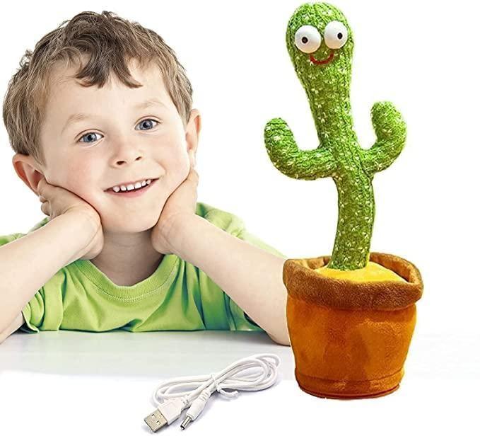 LED Musical Dancing and Mimicry Cactus Toy - Recharge and play like singing, dancing and recording